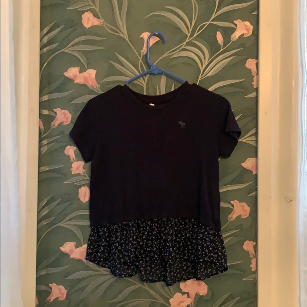 A blue girls kids apparel by Abercrombie kids.